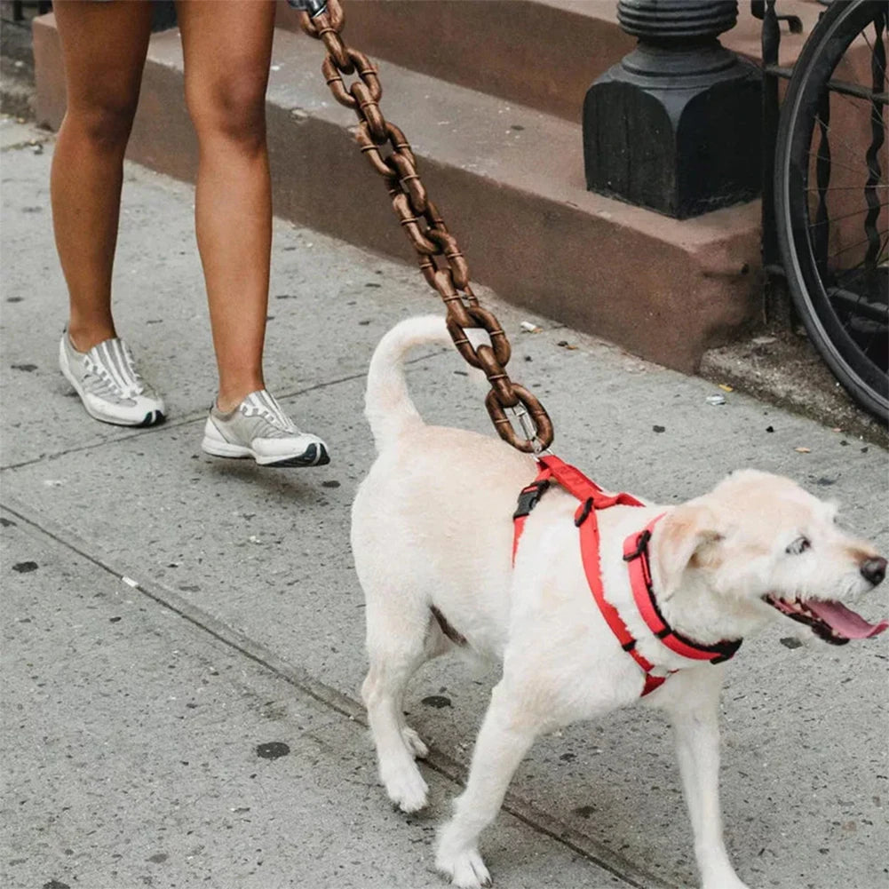 FidoZen Funny Dog Leash – Guinzaglio Catena Simulata per Cani | Leggero e Sicuro