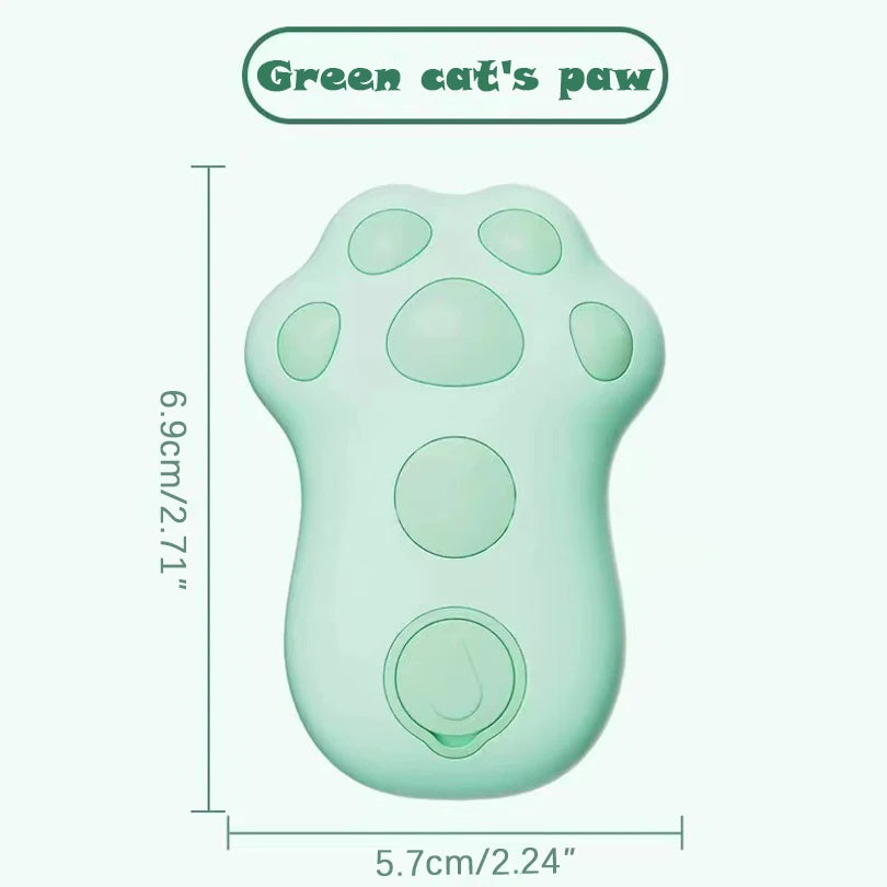 Dimensioni della spazzola per animali domestici FidoZen a forma di zampetta verde