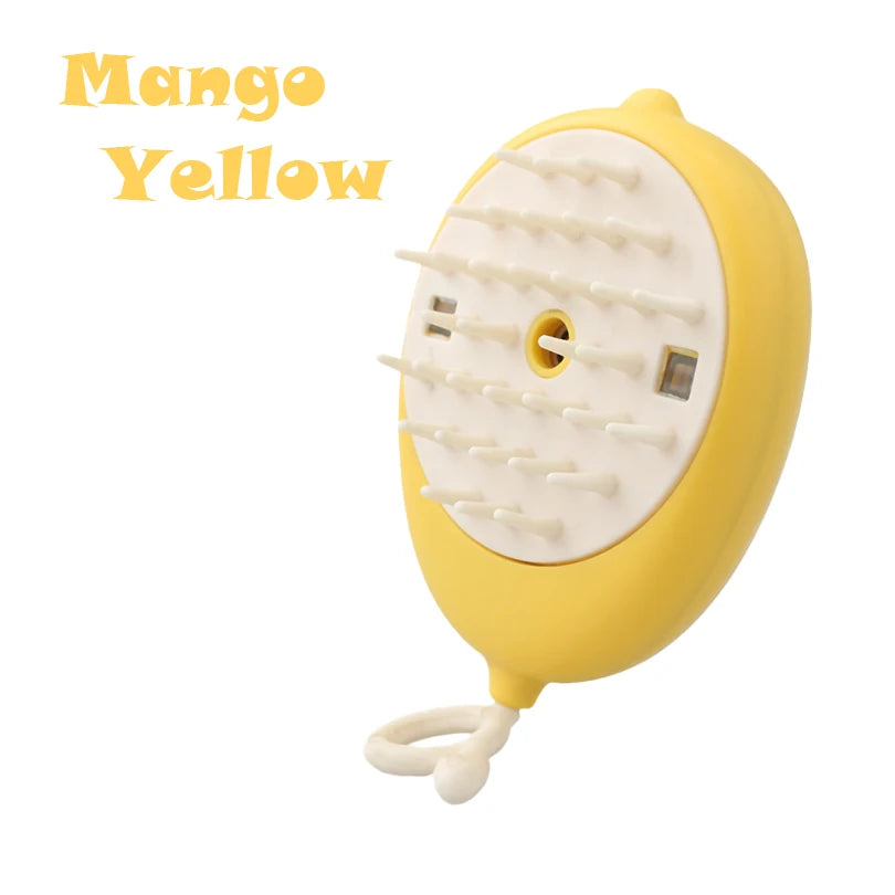 Dettaglio della setola bianca della spazzola a vapore FidoZen in versione Mango Giallo